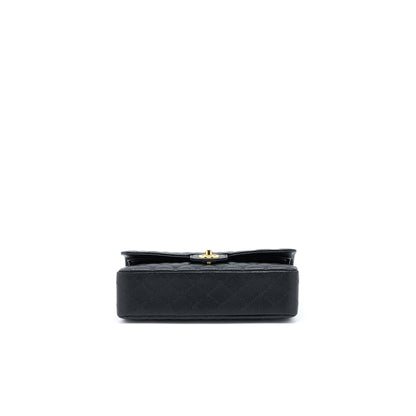 Chanel Medium Classic Double Flap Bag Caviar Black  (Microchip)
