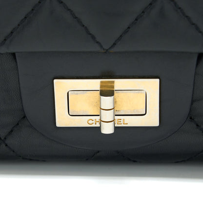 Chanel 2.55 227 Maxi Reissue Flap Bag Aged Calfskin Black L
