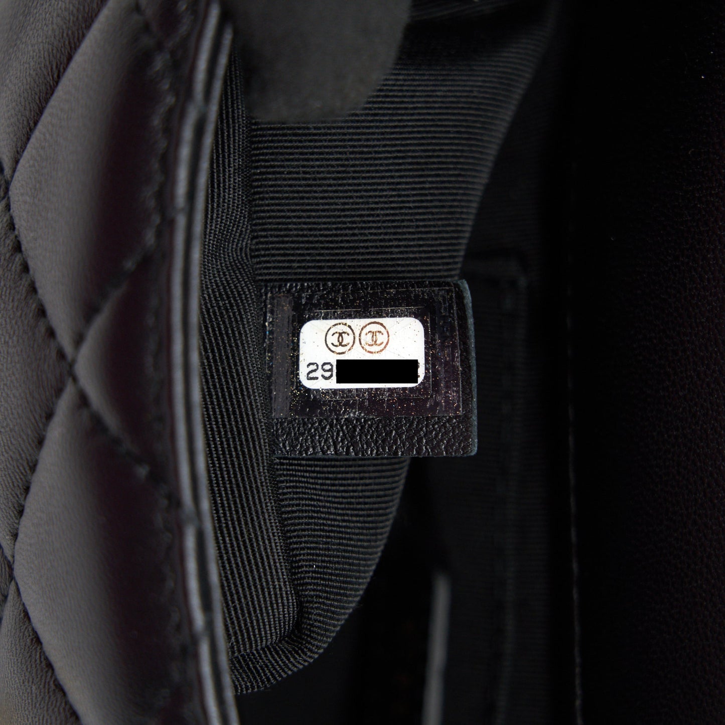 Chanel Logo Pearl Chain Mini Flap Bag