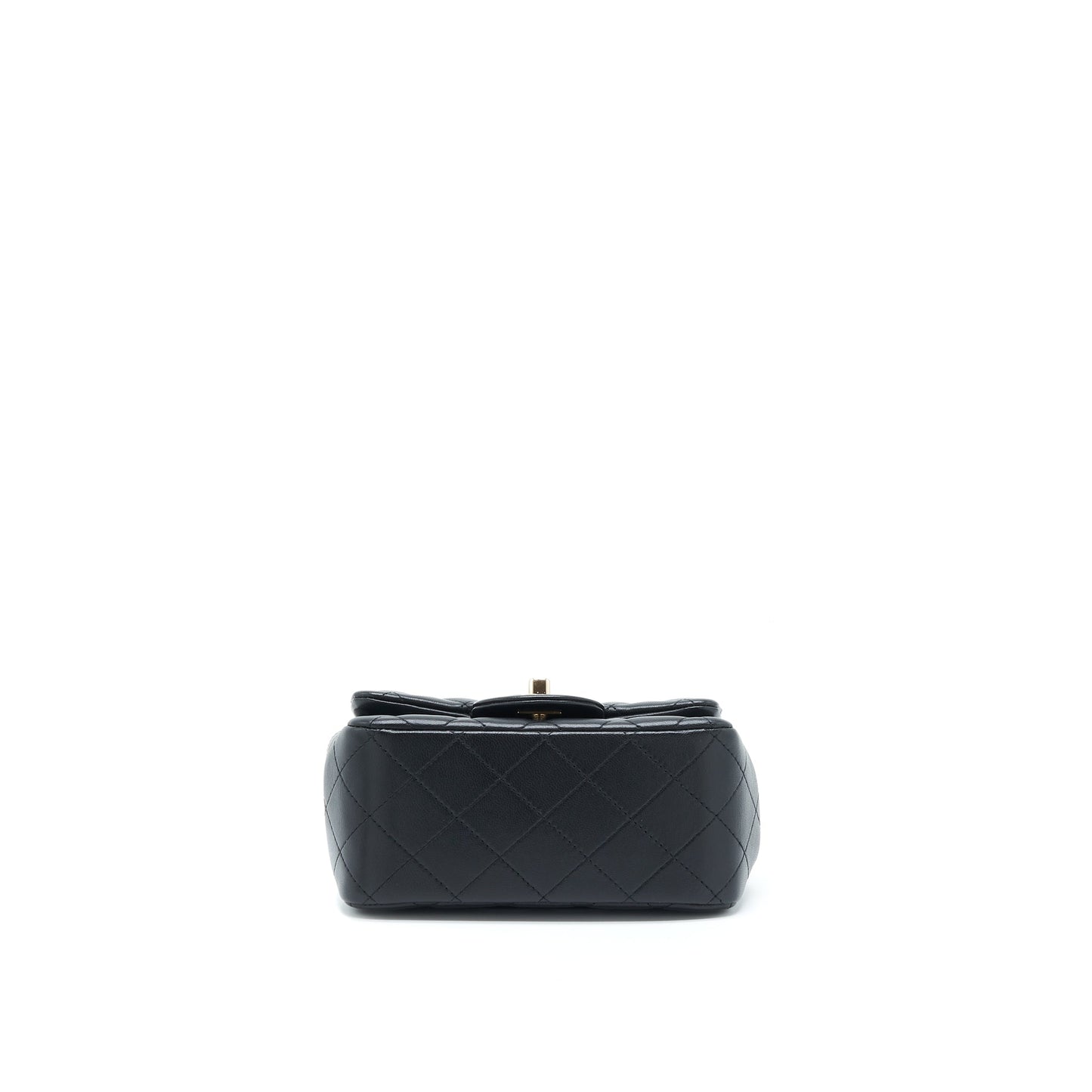 Chanel Mini Square Flap Bag Lambskin Black L