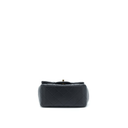 Chanel Mini Square Flap Bag Lambskin Black L