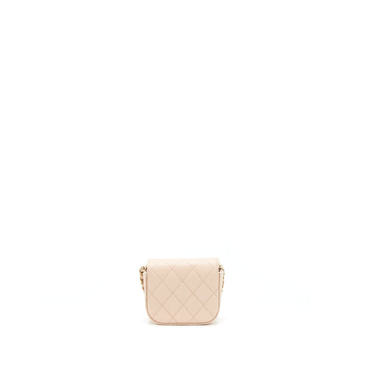Chanel 22C Mini Flap Vanity Caviar Light Pink L