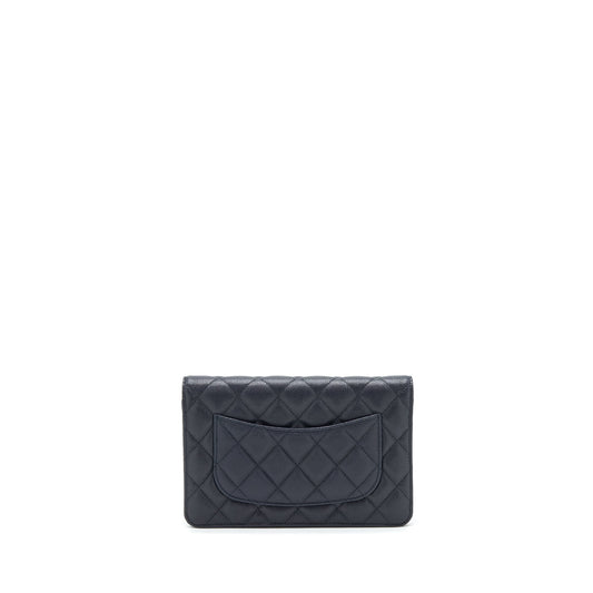 Chanel Classic Wallet On Chain Caviar Navy Blue L