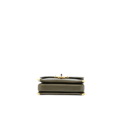 Chanel Messenger Flap Bag Lambskin Olive Green Ruthenium