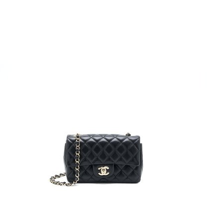 Chanel Mini Rectangular Flap Bag Lambskin Black L