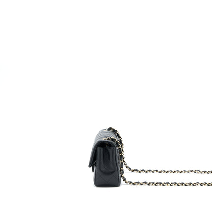 Chanel Mini Rectangular Flap Bag Lambskin Black L