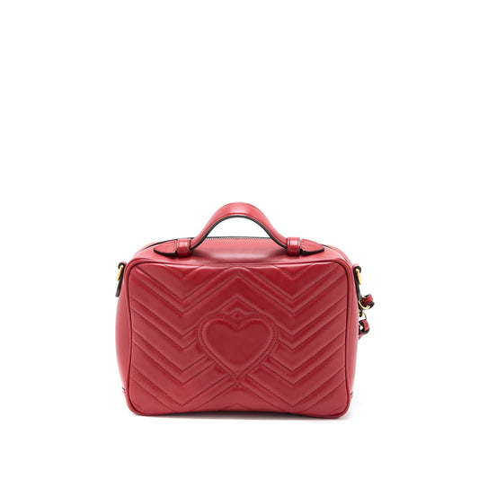 Gucci Sylvie Web GG Marmont Bag Calfskin Red