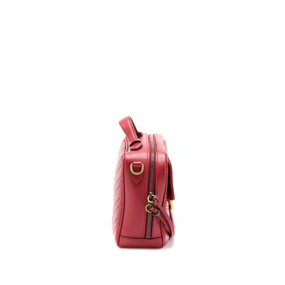 Gucci Sylvie Web GG Marmont Bag Calfskin Red