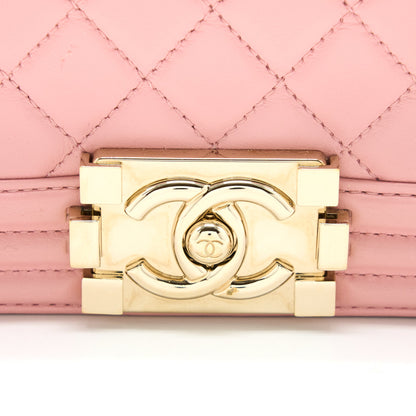 Chanel Medium Boy Bag Calfskin Pink L