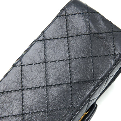 Chanel Mini 2.55 Reissue Flap Bag Aged Calfskin Black Brushed  (Microchip)
