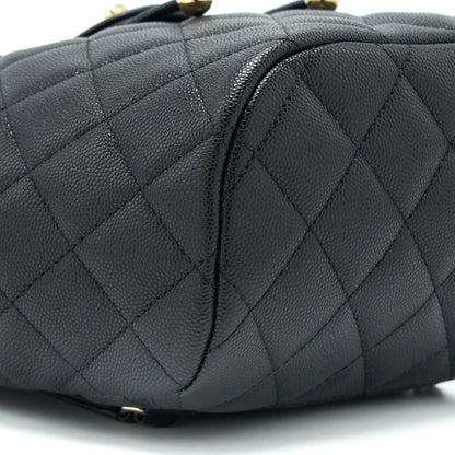 Chanel 23p Mini Flap Backpack Caviar Black L (Microchip)