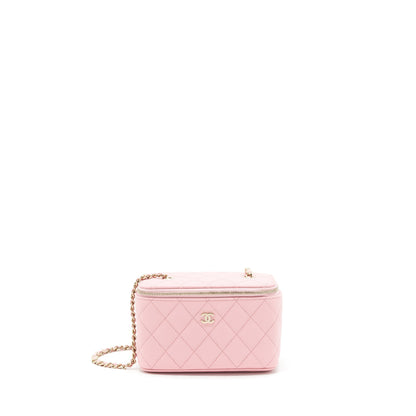 Chanel 22C Long Vanity with Chain Caviar Light Pink L
