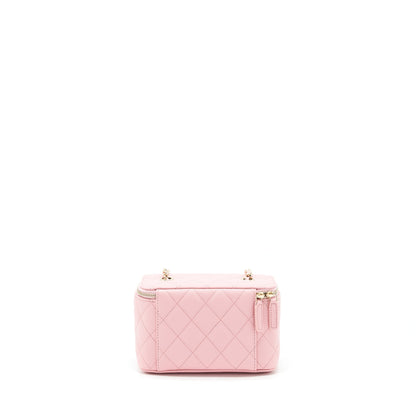 Chanel 22C Long Vanity with Chain Caviar Light Pink L