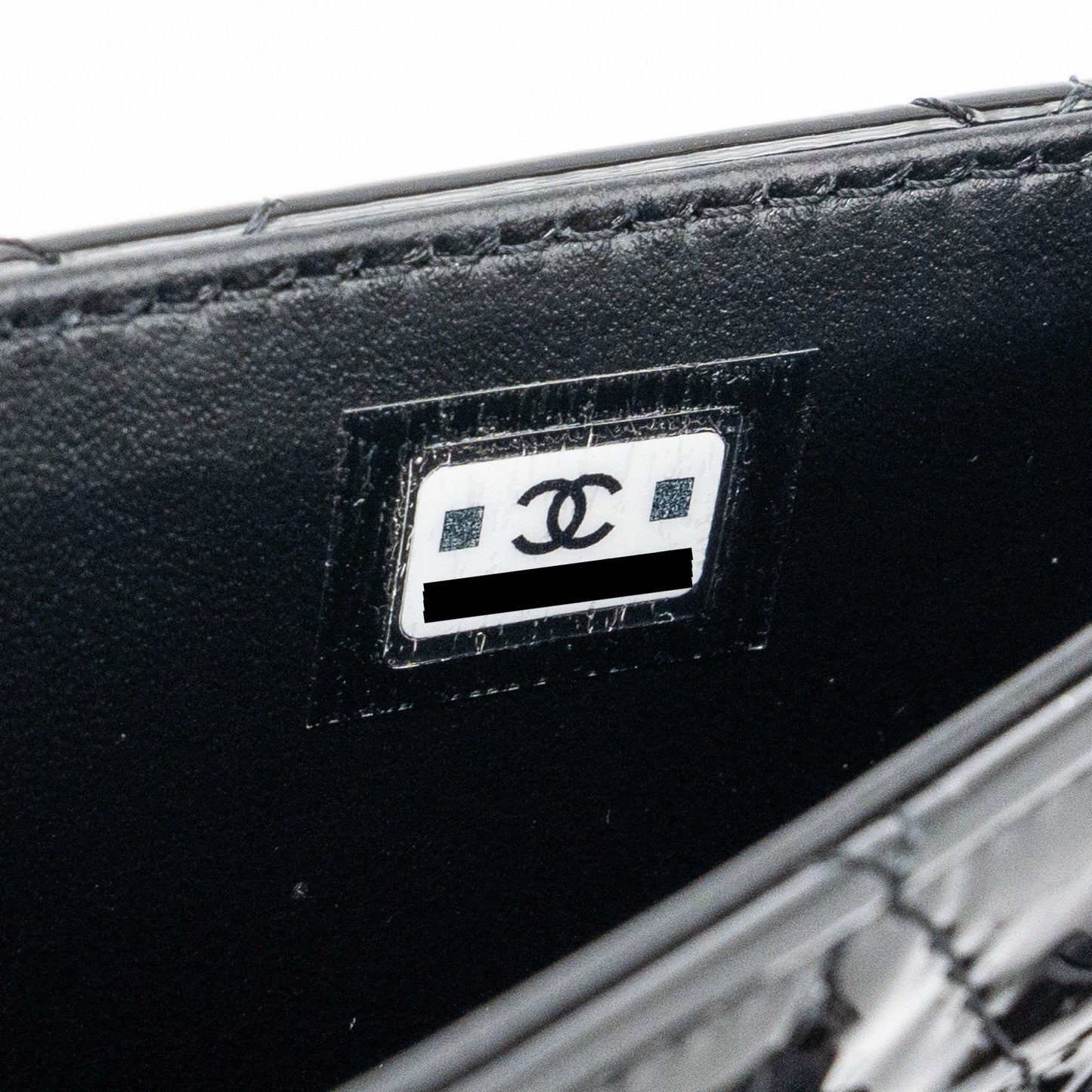 Chanel 23K hoop bag patent black  (microchip)
