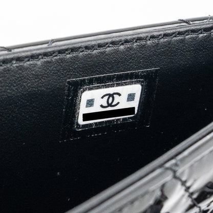Chanel 23K hoop bag patent black  (microchip)
