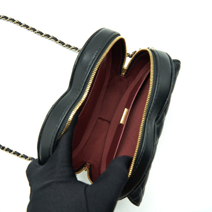 Chanel 22S Heart Bag Lambskin Black L