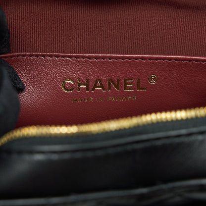 Chanel 22S Heart Bag Lambskin Black L