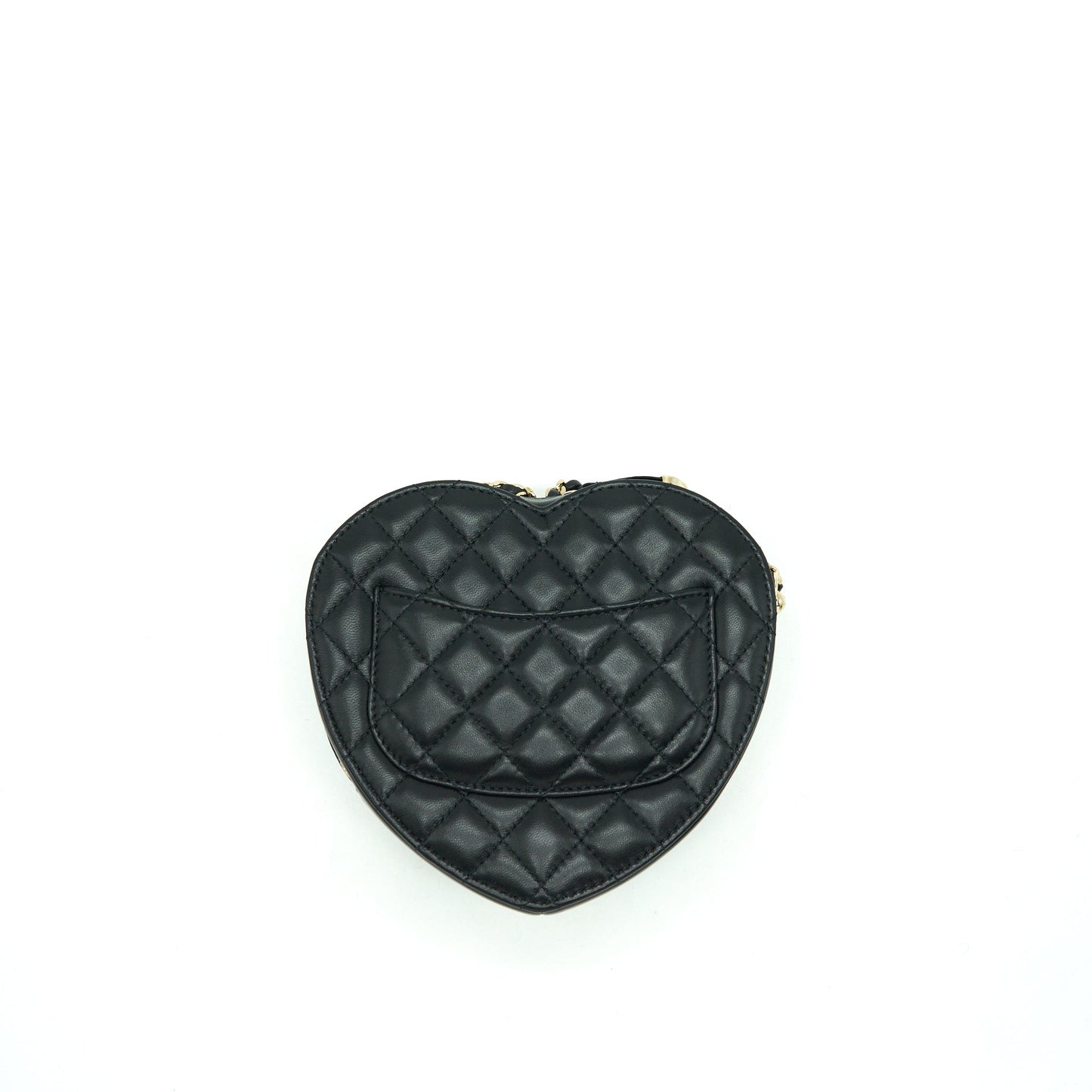 Chanel 22S Heart Bag Lambskin Black L