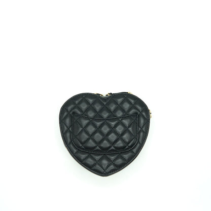 Chanel 22S Heart Bag Lambskin Black L