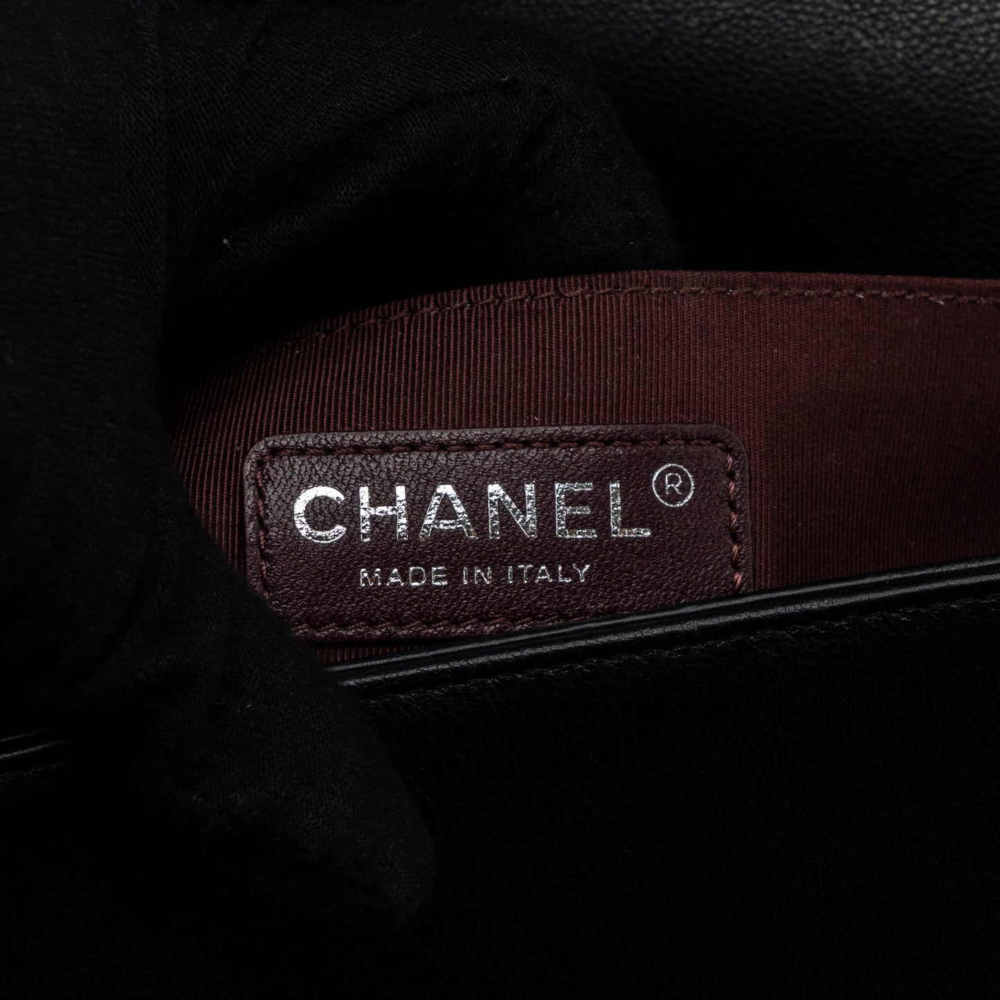 Chanel medium boy bag calfskin black ruthenium hardware