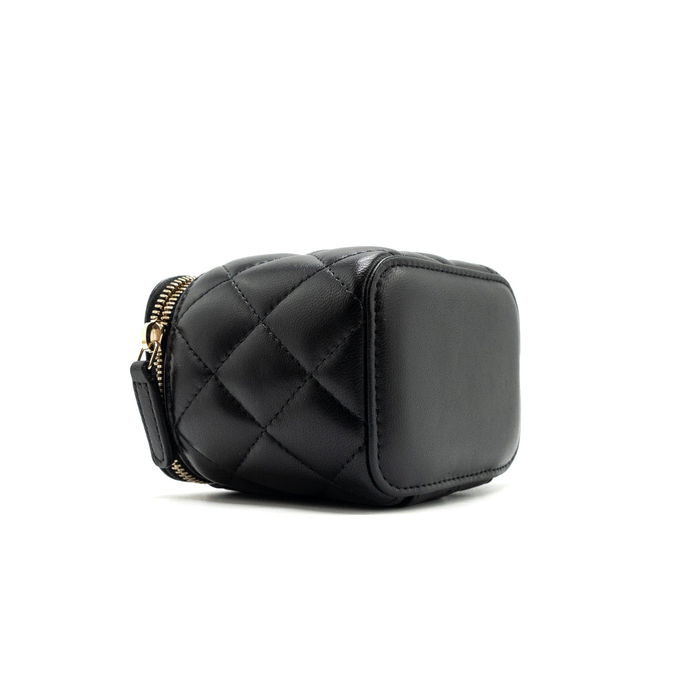 Chanel pearl crush mini vanity with chain lambskin black