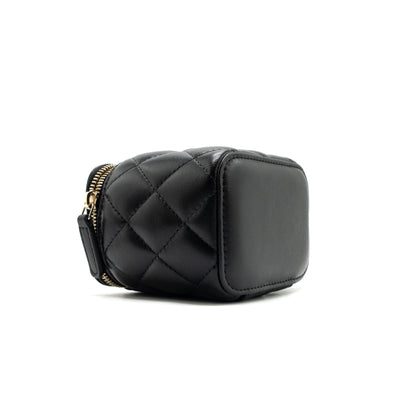 Chanel pearl crush mini vanity with chain lambskin black