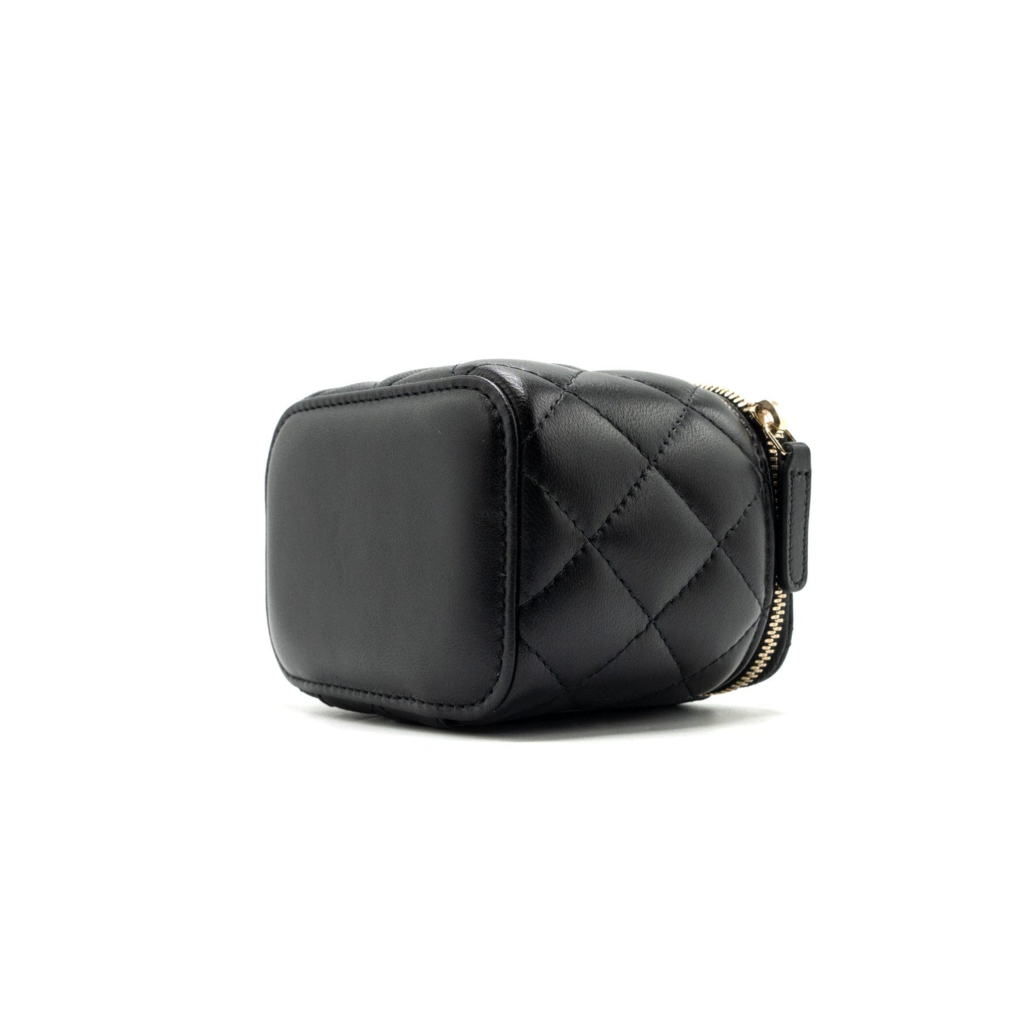 Chanel pearl crush mini vanity with chain lambskin black