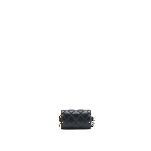 Chanel 21A Lipstick Mini Bag with Chain BLACK