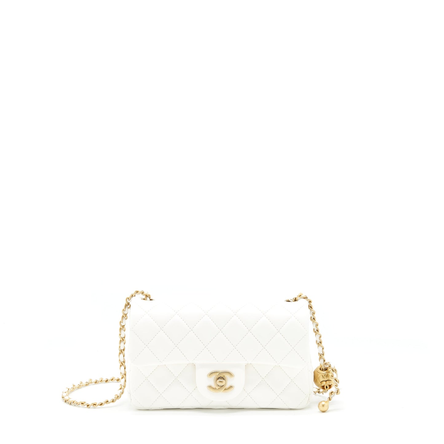 Chanel Mini Rectangular Pearl Crush White