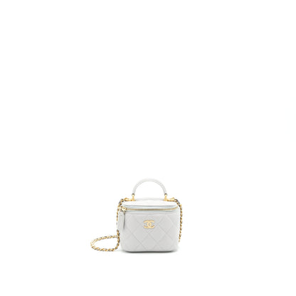 Chanel 21A Small handle Vanity with Chain Grey with