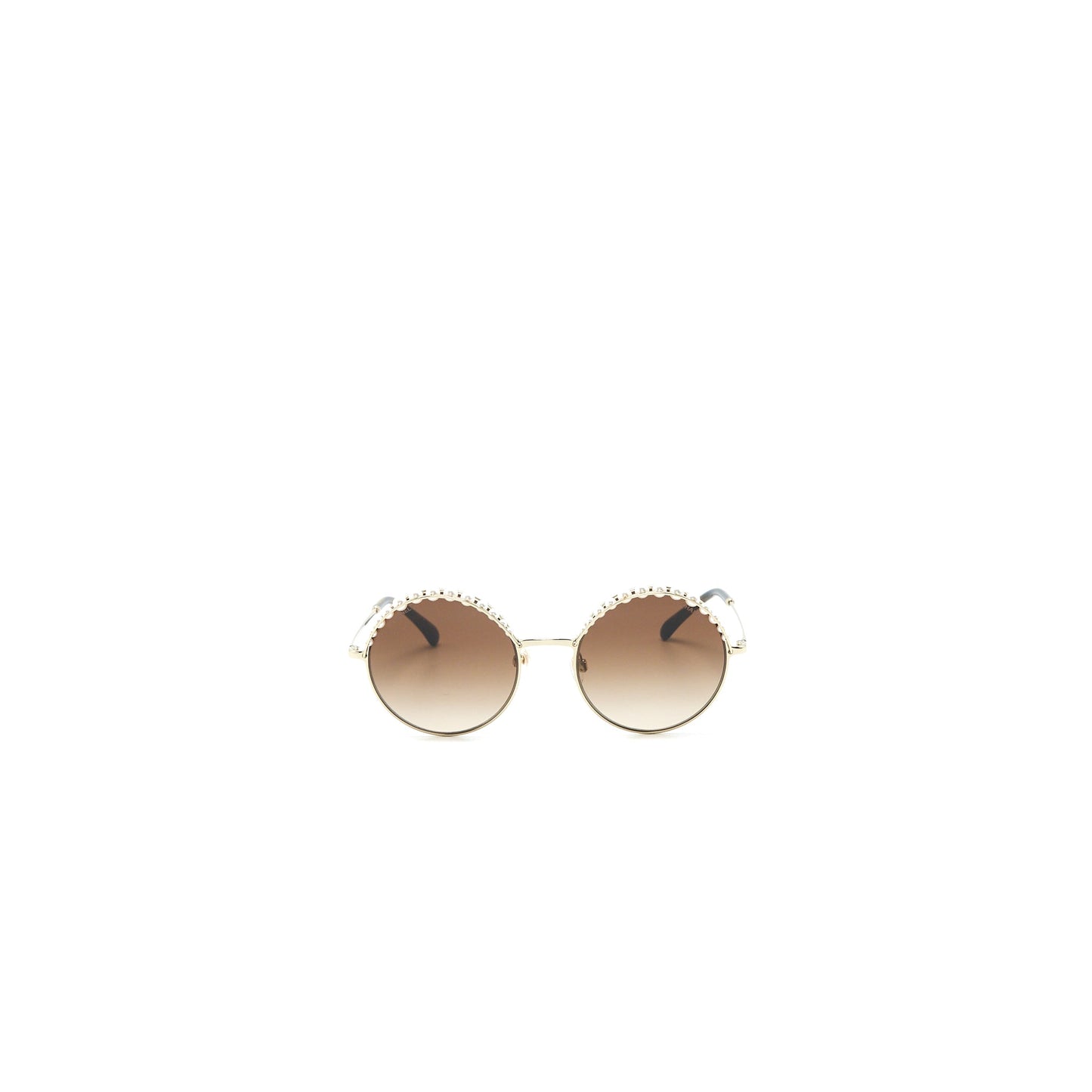 Chanel 4234H Round Sunglasses with Pearl Dark Brown