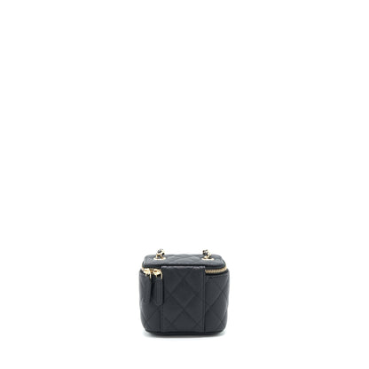 Chanel Mini Vanity With Chain Caviar Black L