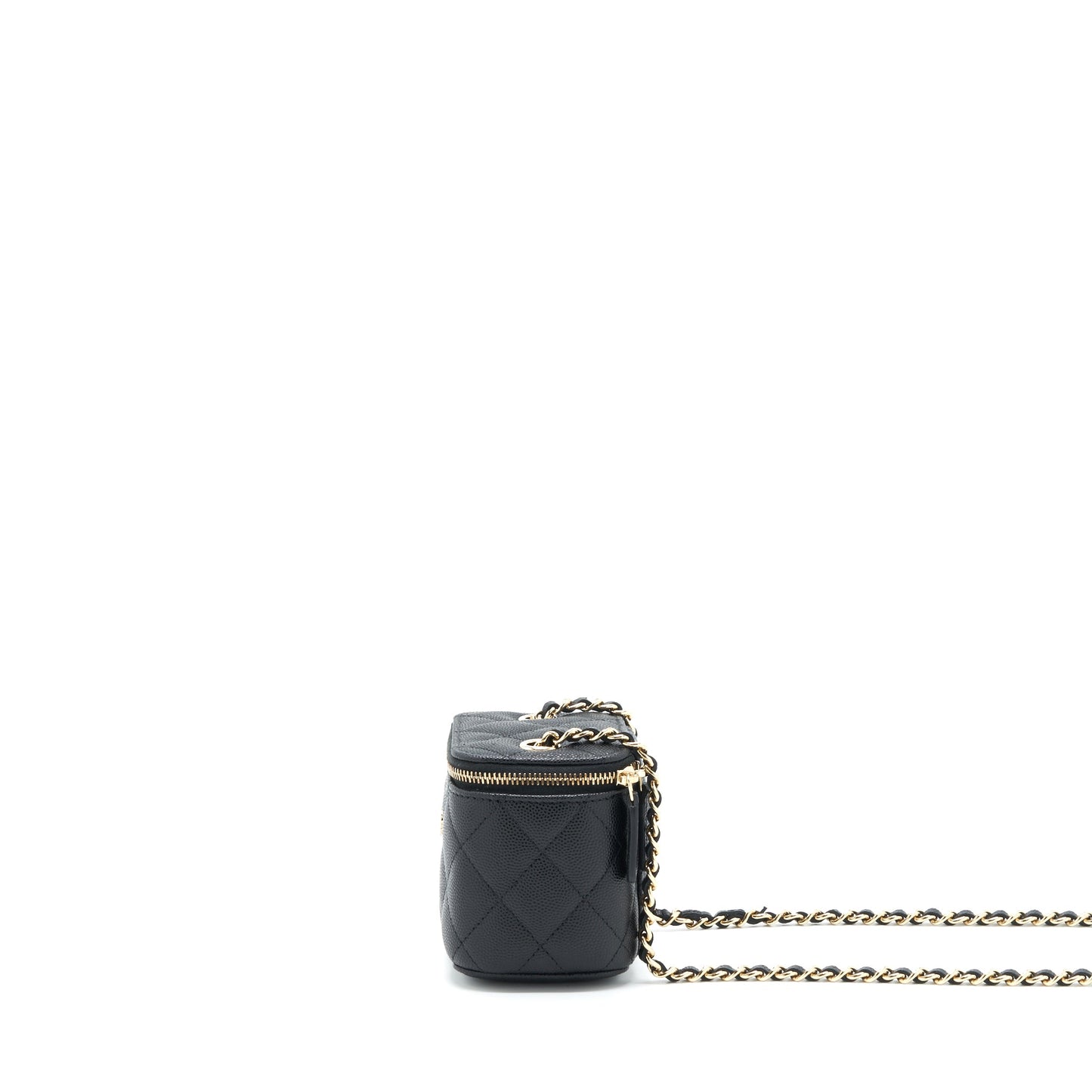 Chanel Mini Vanity With Chain Caviar Black L