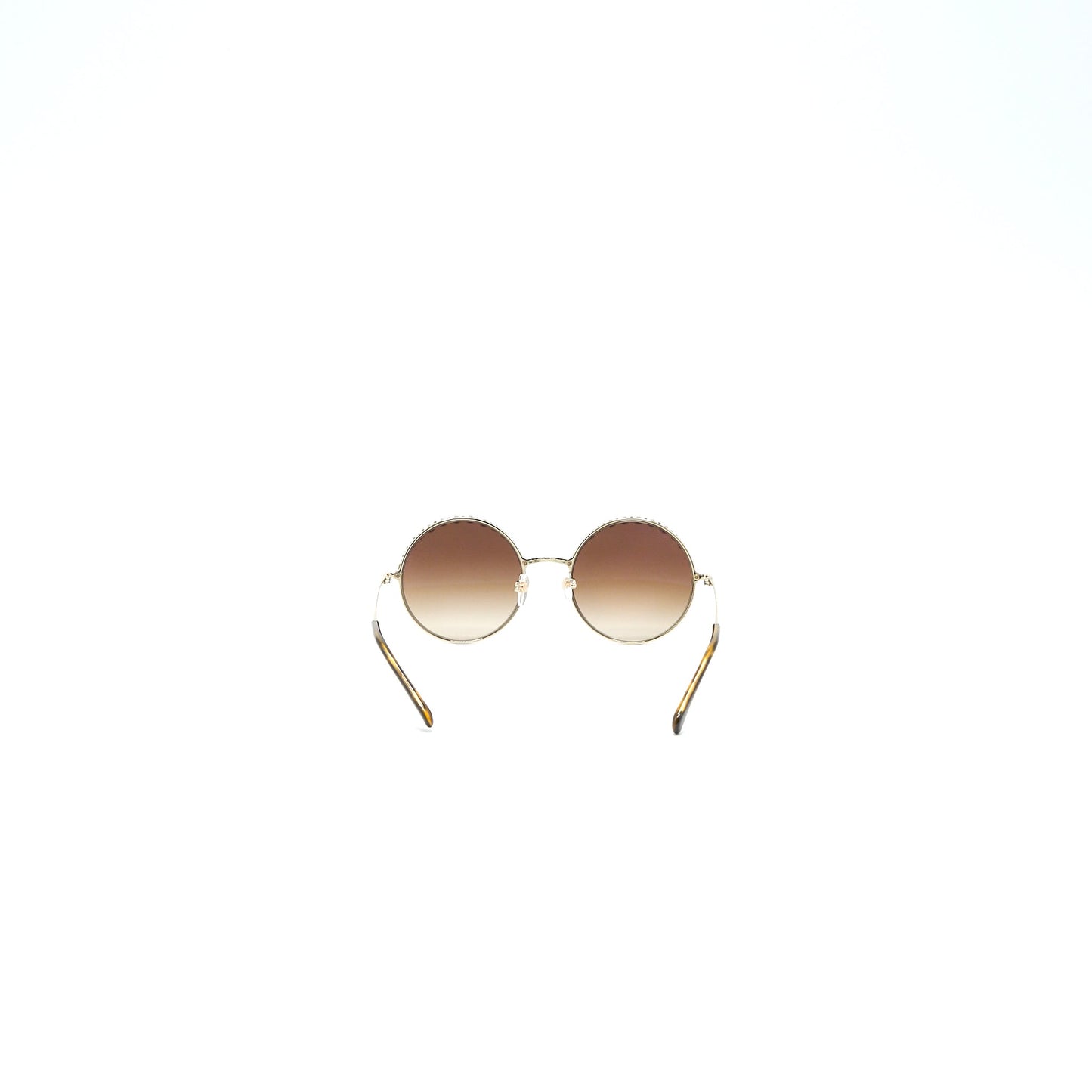 Chanel 4234H Round Sunglasses with Pearl Dark Brown
