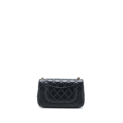 Chanel Pearl Crush Mini Rectangular Flap Bag Lambskin Black