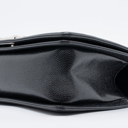 Chanel Medium Boy Bag Chevron Caviar Black