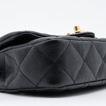 Chanel 23P Mini Coco Love Flap Bag Caviar Black  (Microchip)