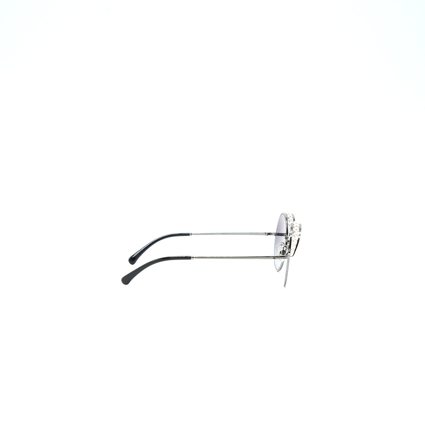 Chanel 4234H Round Sunglasses with Pearl Black