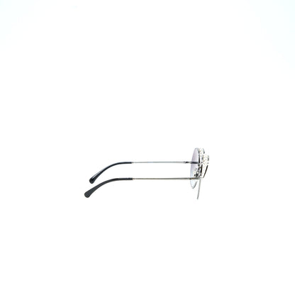 Chanel 4234H Round Sunglasses with Pearl Black