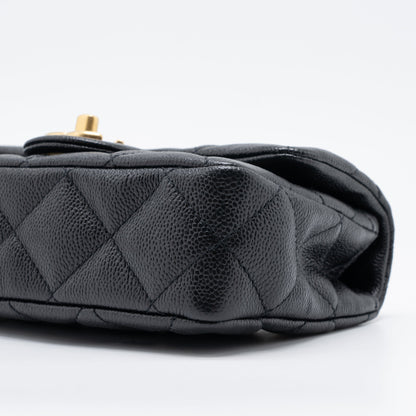Chanel 23P Mini Coco Love Flap Bag Caviar Black  (Microchip)