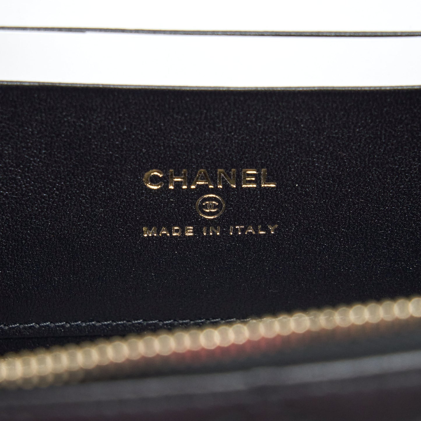 Chanel 22A Top Handle Long Vanity With Chain Lambskin Black L