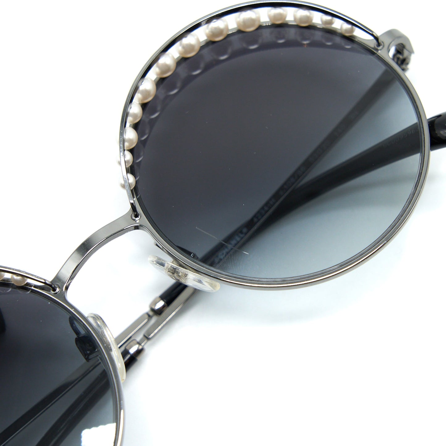 Chanel 4234H Round Sunglasses with Pearl Black