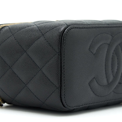 Chanel 22S Long Vanity With Chain Caviar Black L