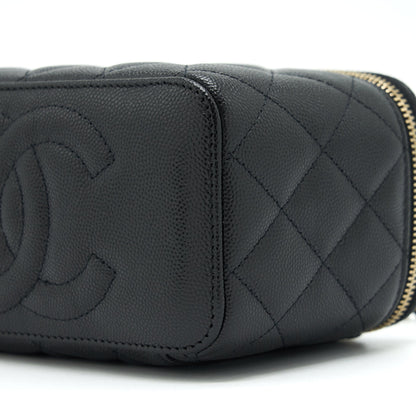 Chanel 22S Long Vanity With Chain Caviar Black L