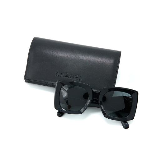 Chanel 5435 Rectangular Sunglasses Black L