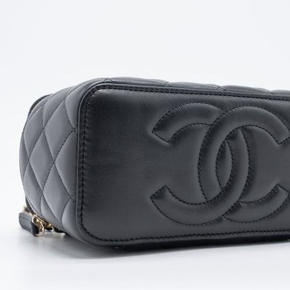 Chanel 23C Pearl Crush Long Vanity Lambskin Black Brushed  (Microchip)