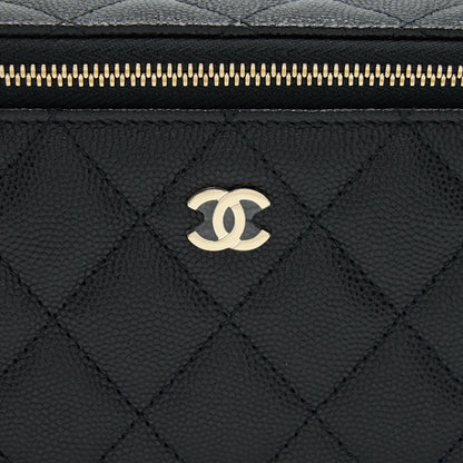 Chanel 22S Long Vanity With Chain Caviar Black L