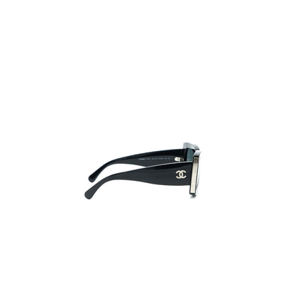 Chanel 5435 Rectangular Sunglasses Black L