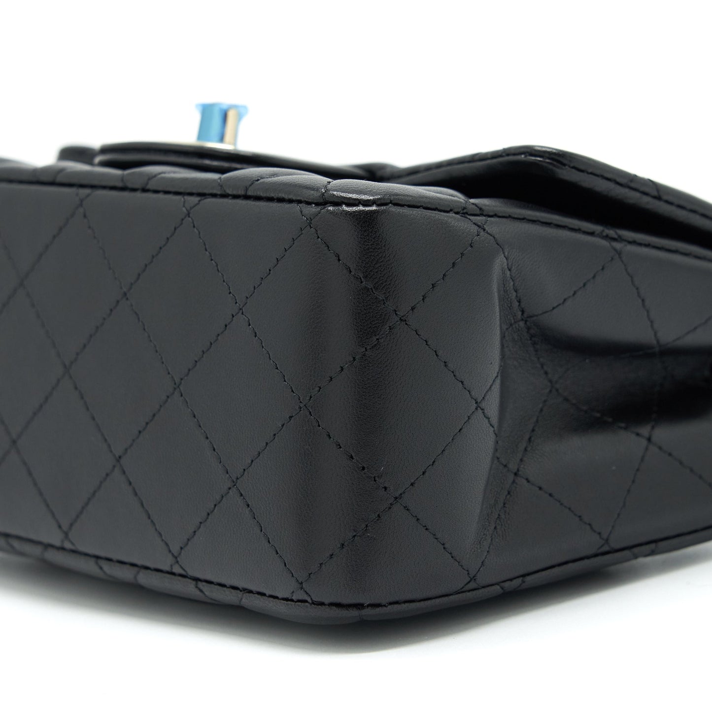 Chanel Mini Square Flap Bag Lambskin Black L