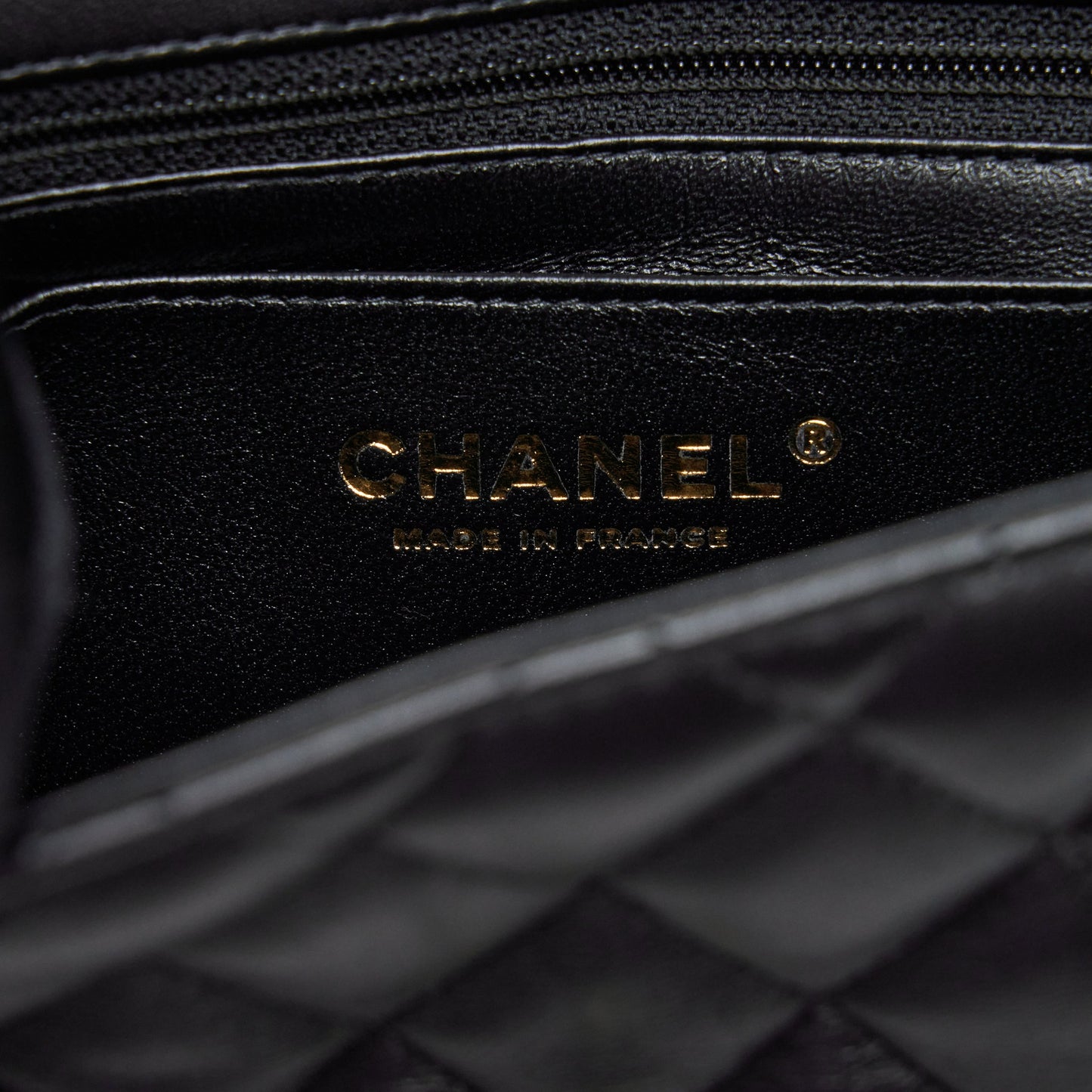 Chanel Mini Square Flap Bag Lambskin Black L